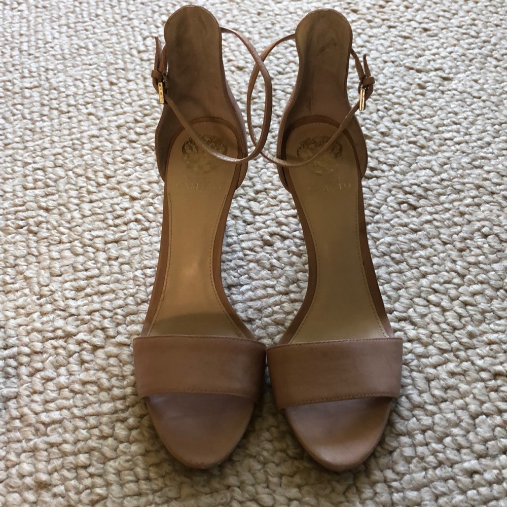 Vince Camuto leather strappy heels